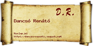 Dancsó Renátó névjegykártya